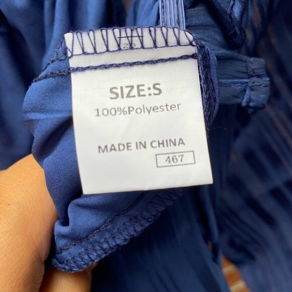 Striped Off Shoulder Spring Boho Tops Loose Fit Casual Long Sleeve Ruffle - Picture 8 of 8